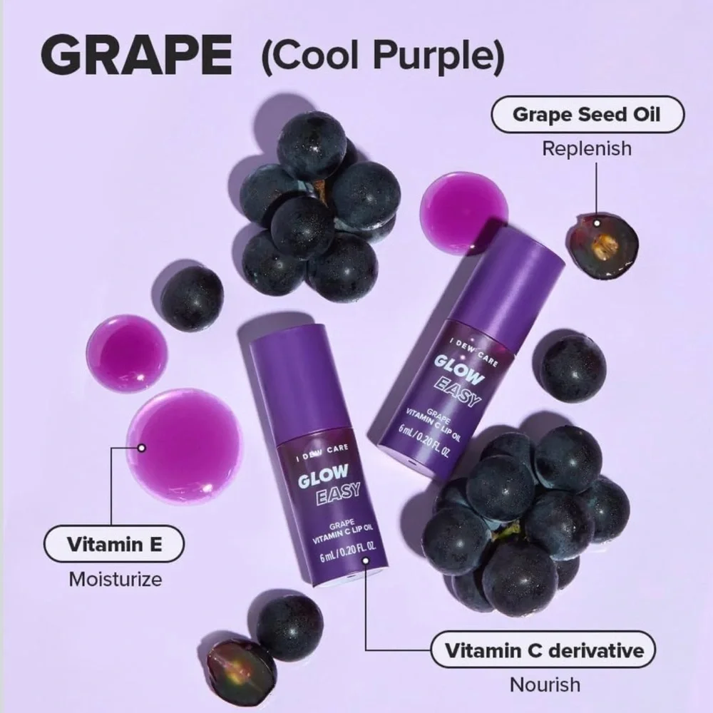 I Dew Care Grape Glow Easy Vitamin C Lip Oil .2oz